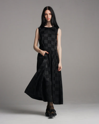 Black Check Ardal Dress
