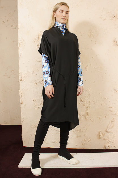 DIPHA BLACK TUNIC DRESS