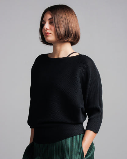 Black Dolman Stretch Top