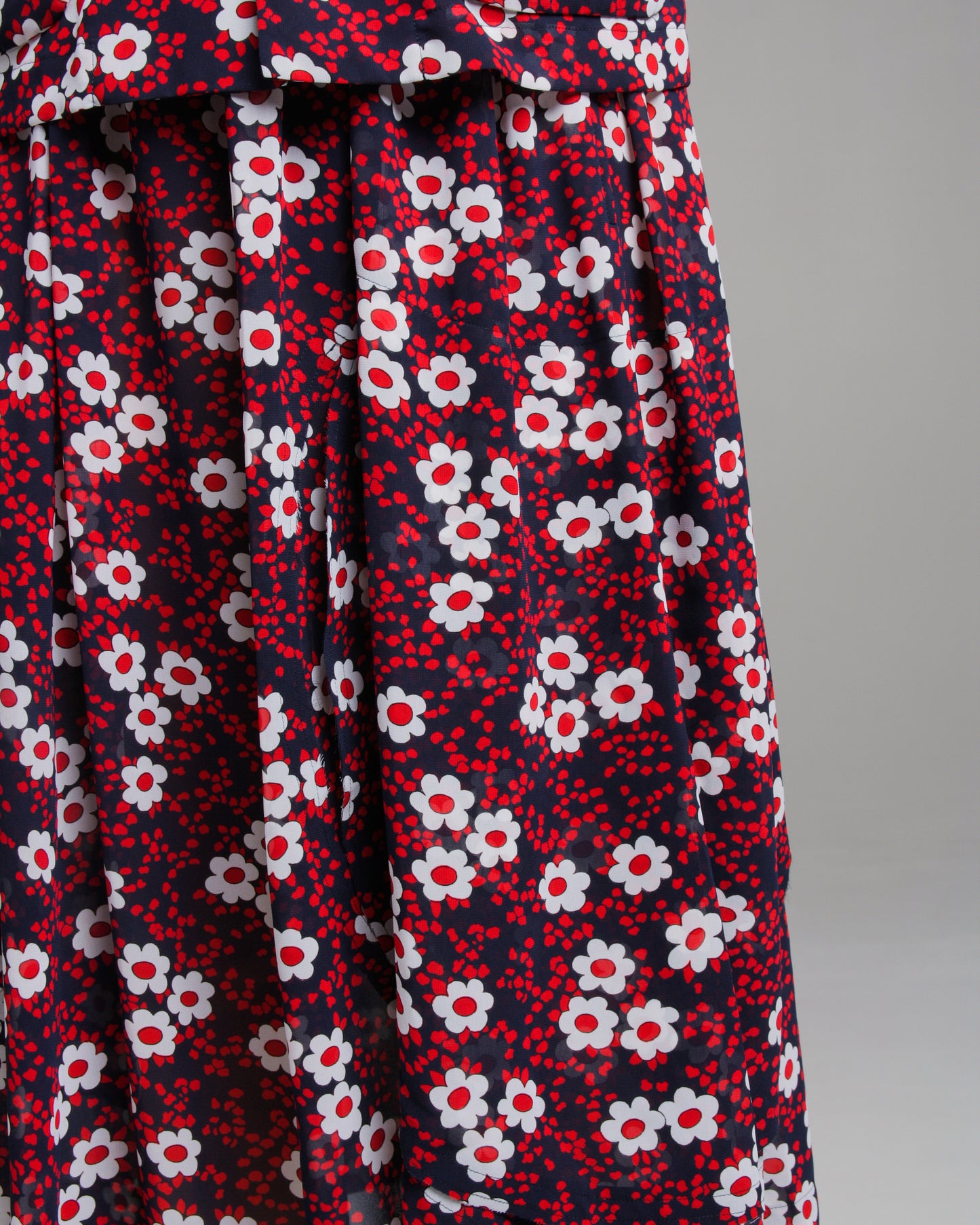 Red Floral Print Skirt
