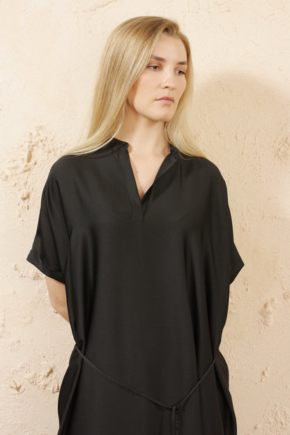 DIPHA BLACK TUNIC DRESS