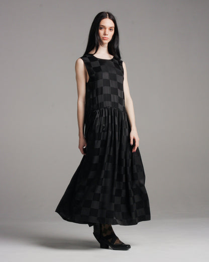 Black Check Ardal Dress