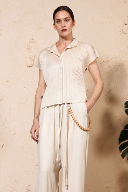 Short Sleeve Shirt Cream