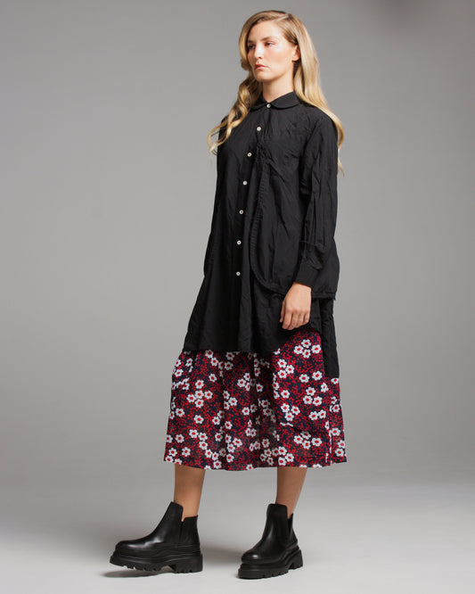 Red Floral Print Skirt