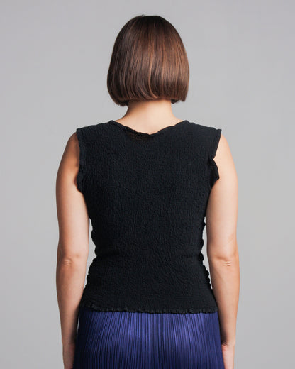 Black Cauliflower Tank Top