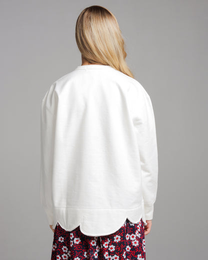 Scallop Hem Sweatshirt