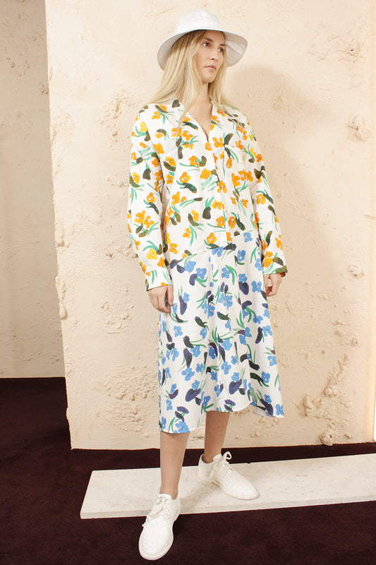 DEJA COTTON MIX FLORAL DRESS