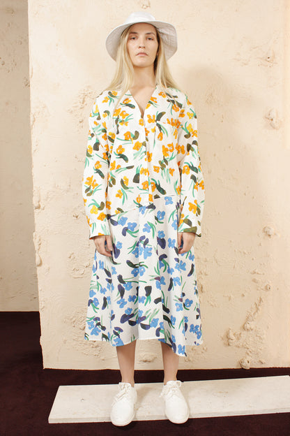 DEJA COTTON MIX FLORAL DRESS