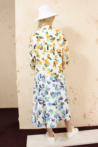 DEJA COTTON MIX FLORAL DRESS
