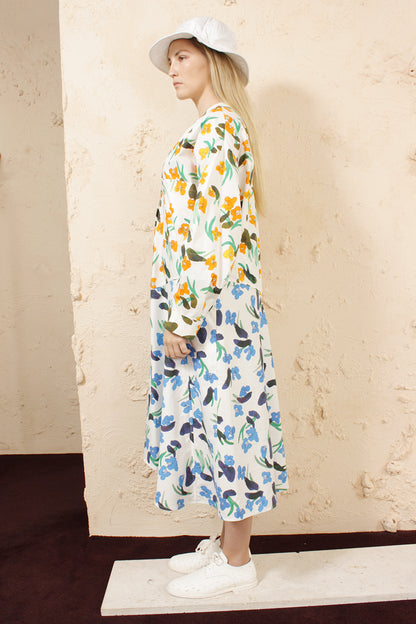 DEJA COTTON MIX FLORAL DRESS