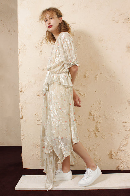 Jayma Nude Floral Dress
