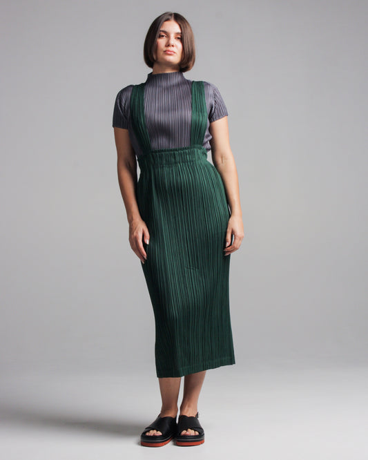 Dark Green Suspender Skirt