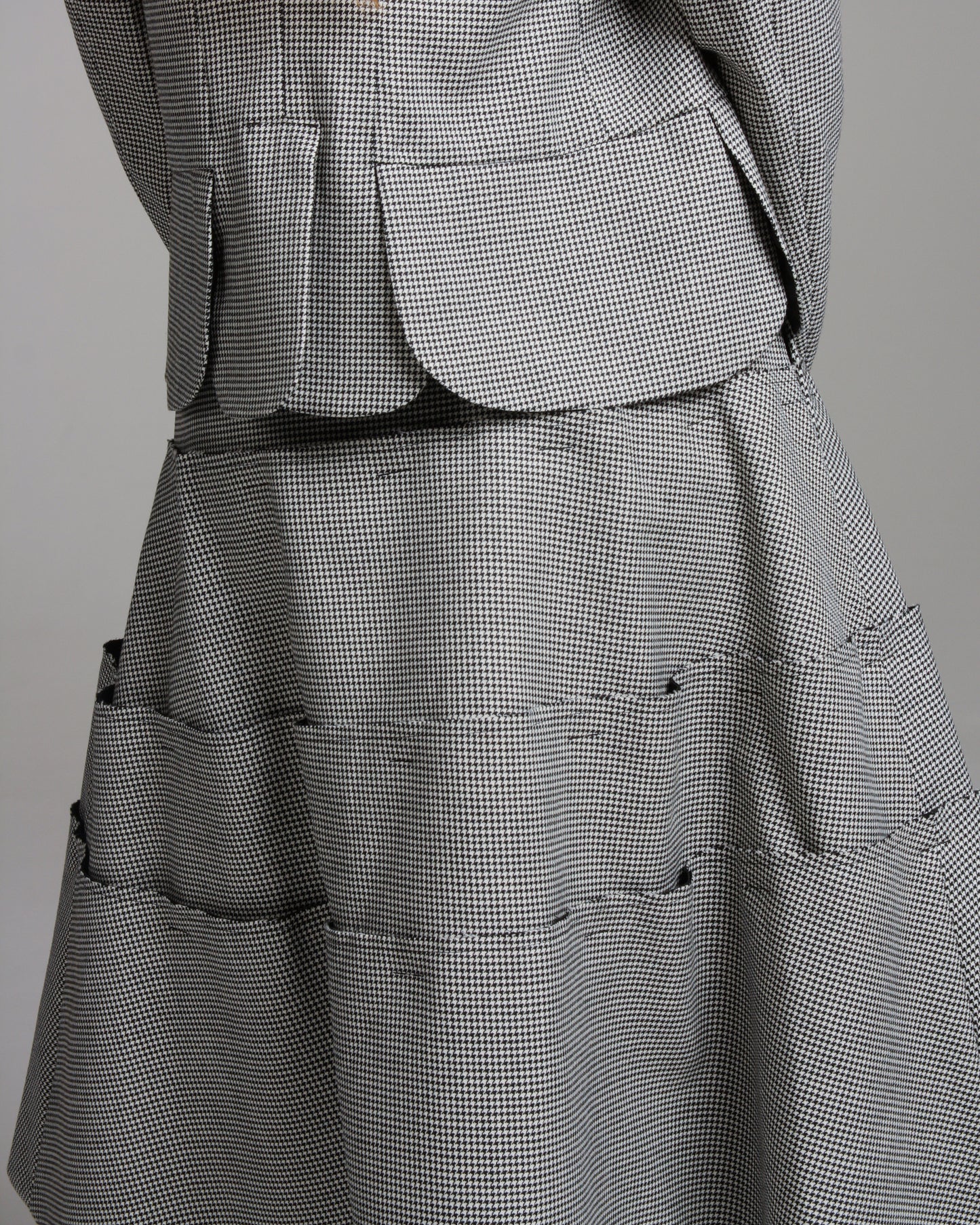 Houndstooth Tiered Skirt