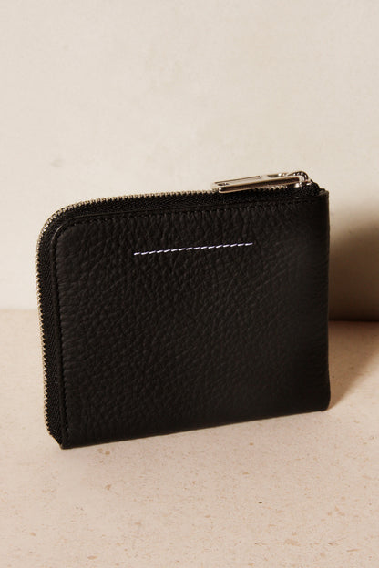 Black Logo Zip Wallet