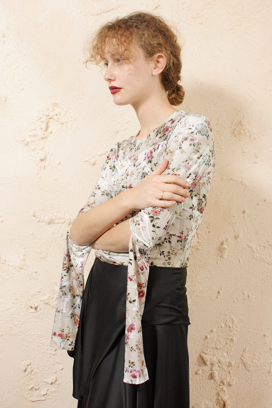 Marcia Nude Floral Top – Dilettante