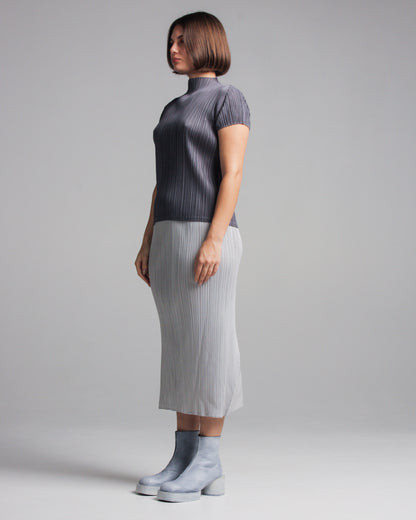 Light Grey Pleated Skirt