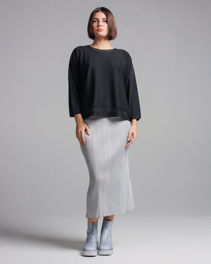 Black A-Poc Loose Long Sleeve Top
