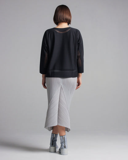 Black A-Poc Loose Long Sleeve Top