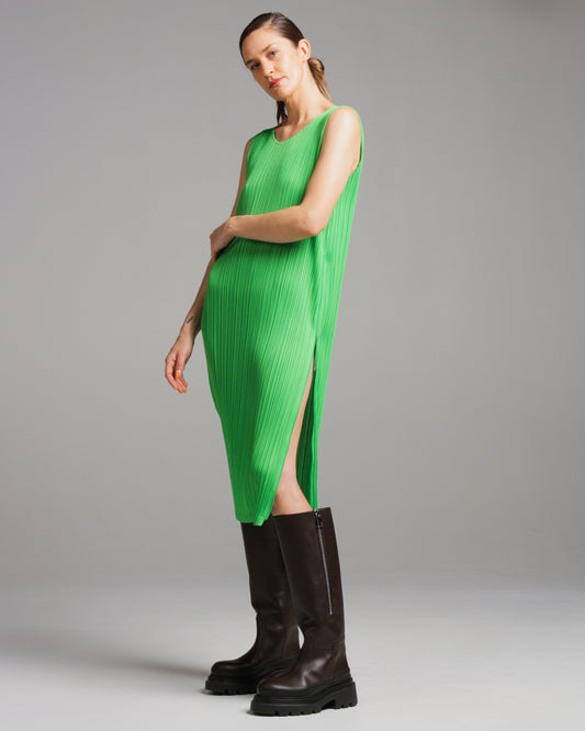Green Side Zip Tank Dress