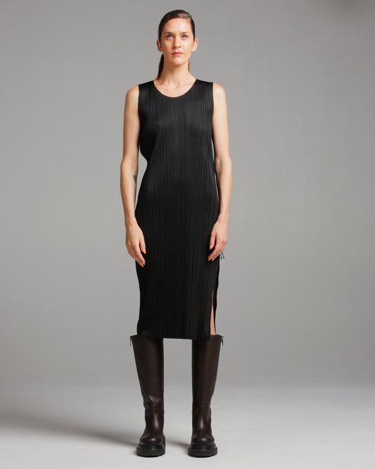 Black Side Zip Tank Dress