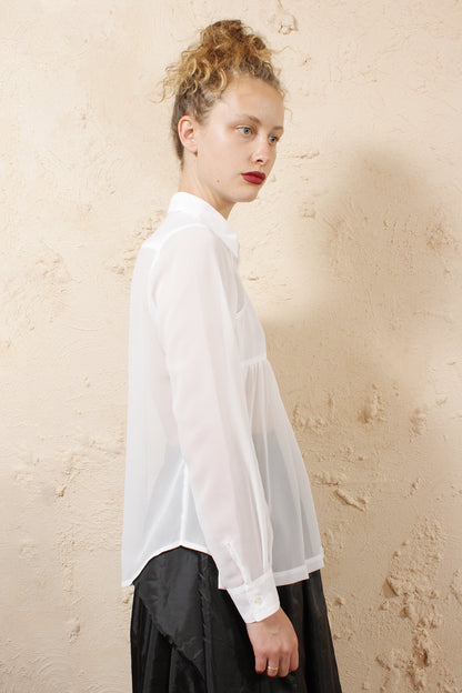 Sheer White Blouse