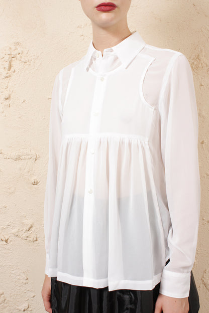 Sheer White Blouse