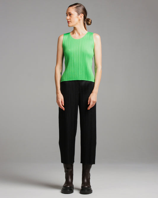 Black Basic Pleated Pants