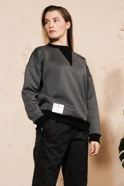 Grey Zip Sweater