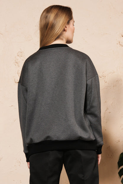 Grey Zip Sweater