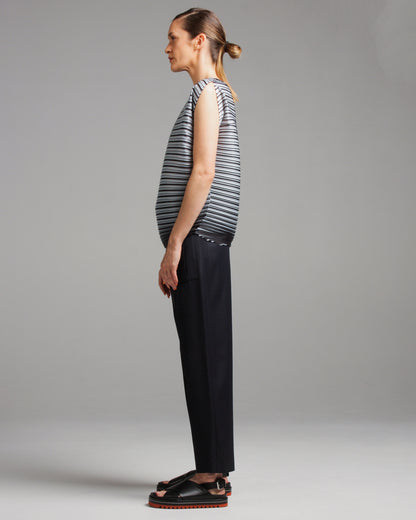 Black Horizontal Stripe Top