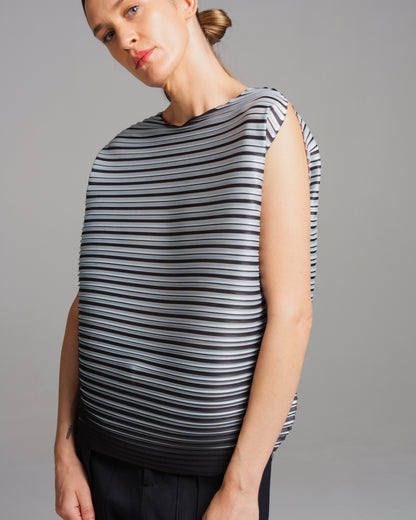 Black Horizontal Stripe Top