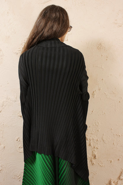 Draped Black Cardigan