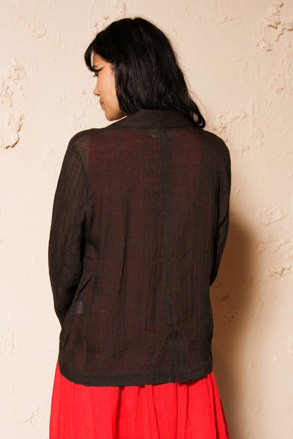 Light Linen Blazer Black