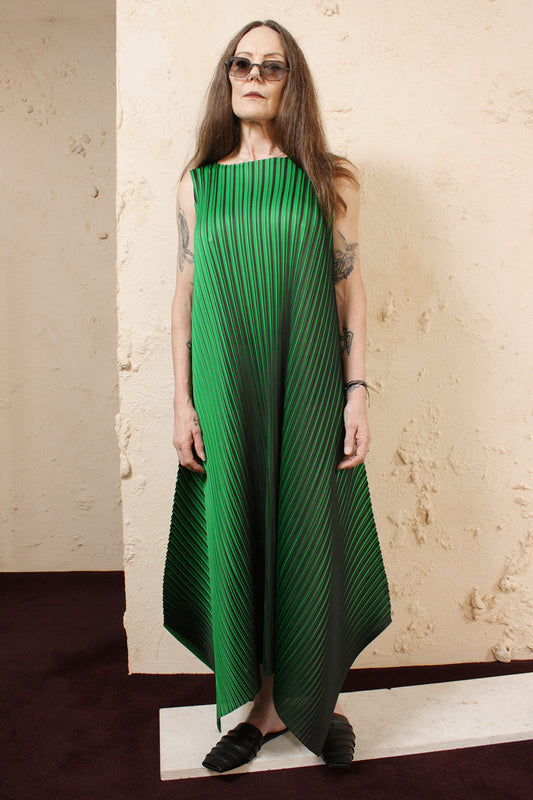 Green Bi Colour Dress