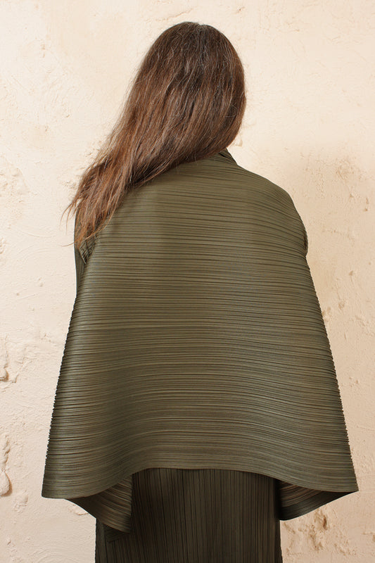 Draped Khaki Cardigan