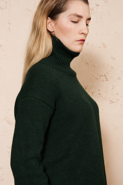 Green Turtleneck Sweater
