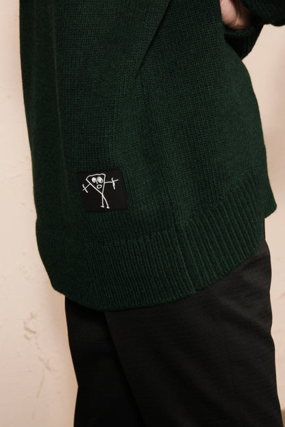 Green Turtleneck Sweater
