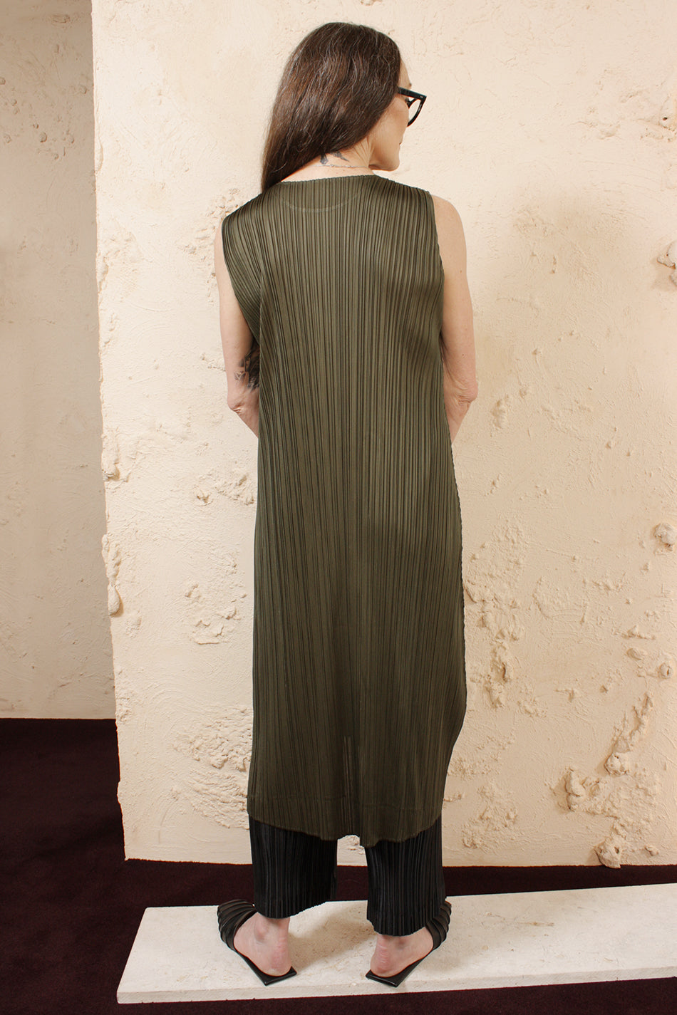 Sleeveless Khaki Dress