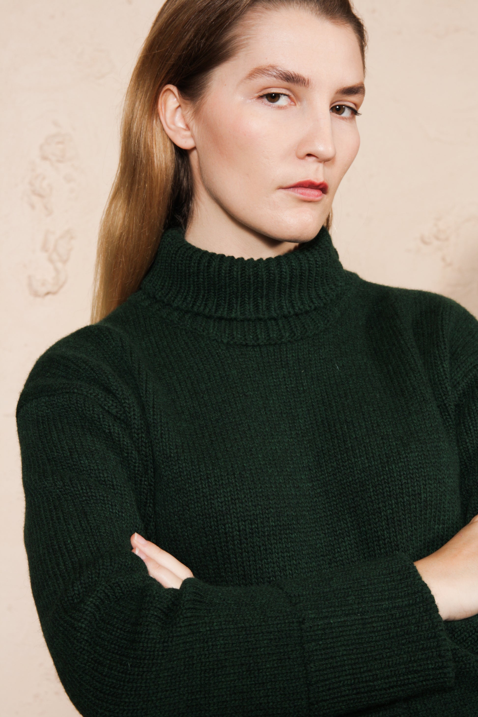 Green turtleneck deals womens