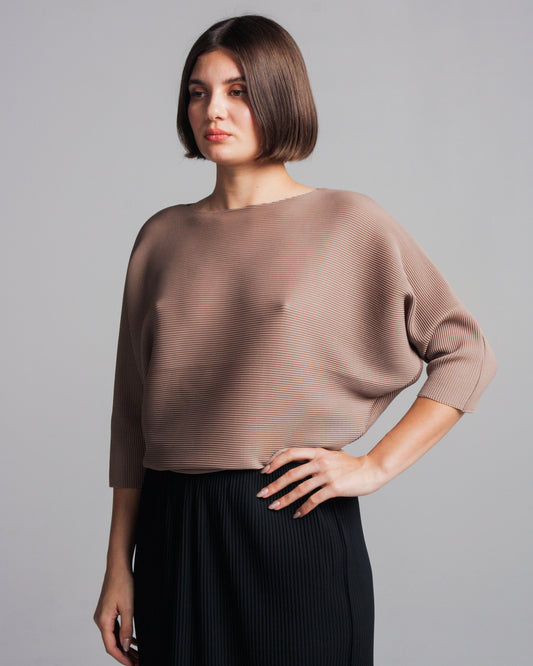Sand Beige Dolman Stretch Top