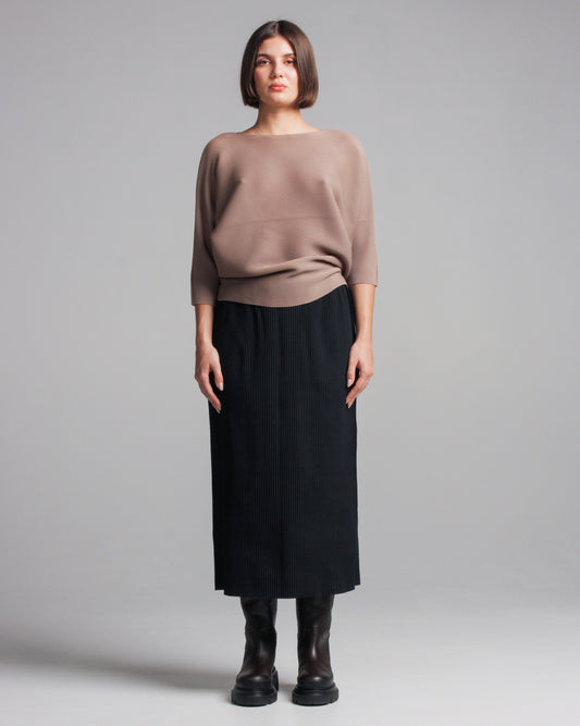 Black Fine Knit Skirt