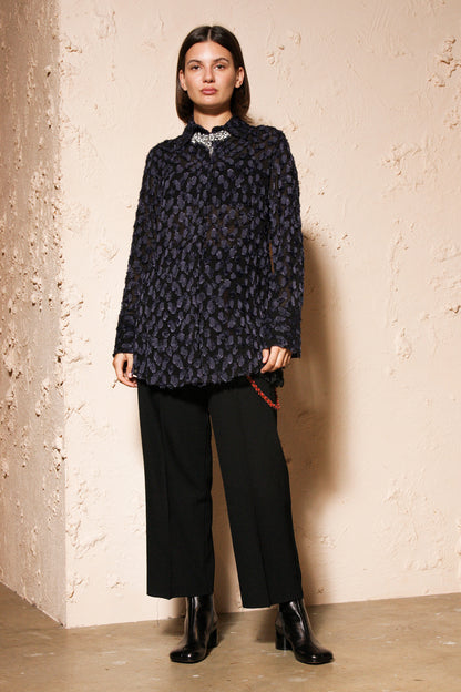 Sheer Polka Dot Shirt