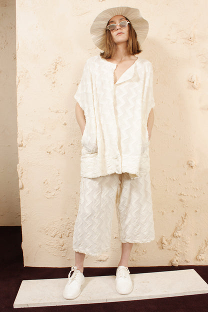 Giza Jacquared Oversized Top
