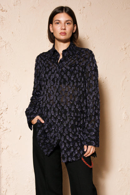 Sheer Polka Dot Shirt