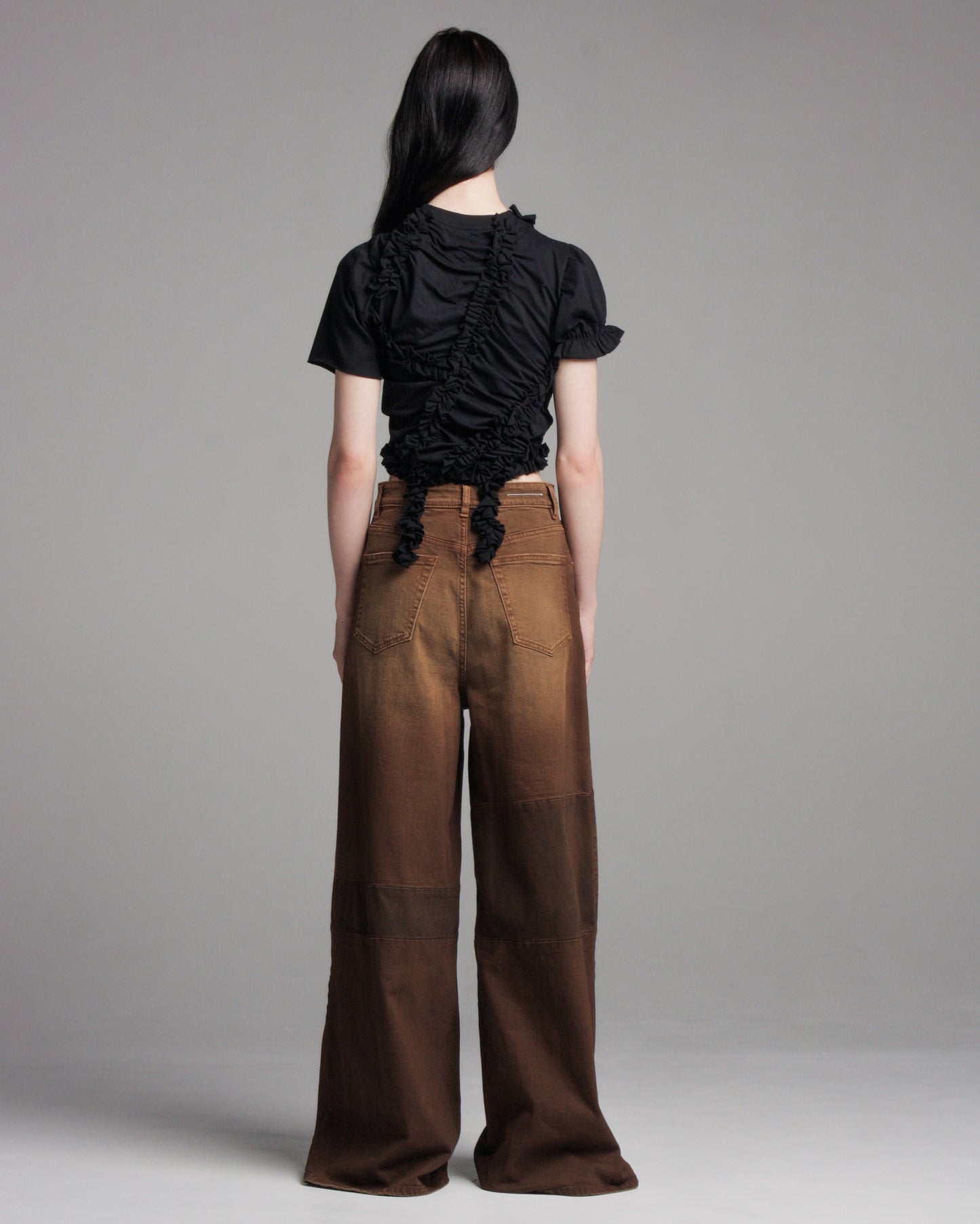 Brown Panelled Jeans