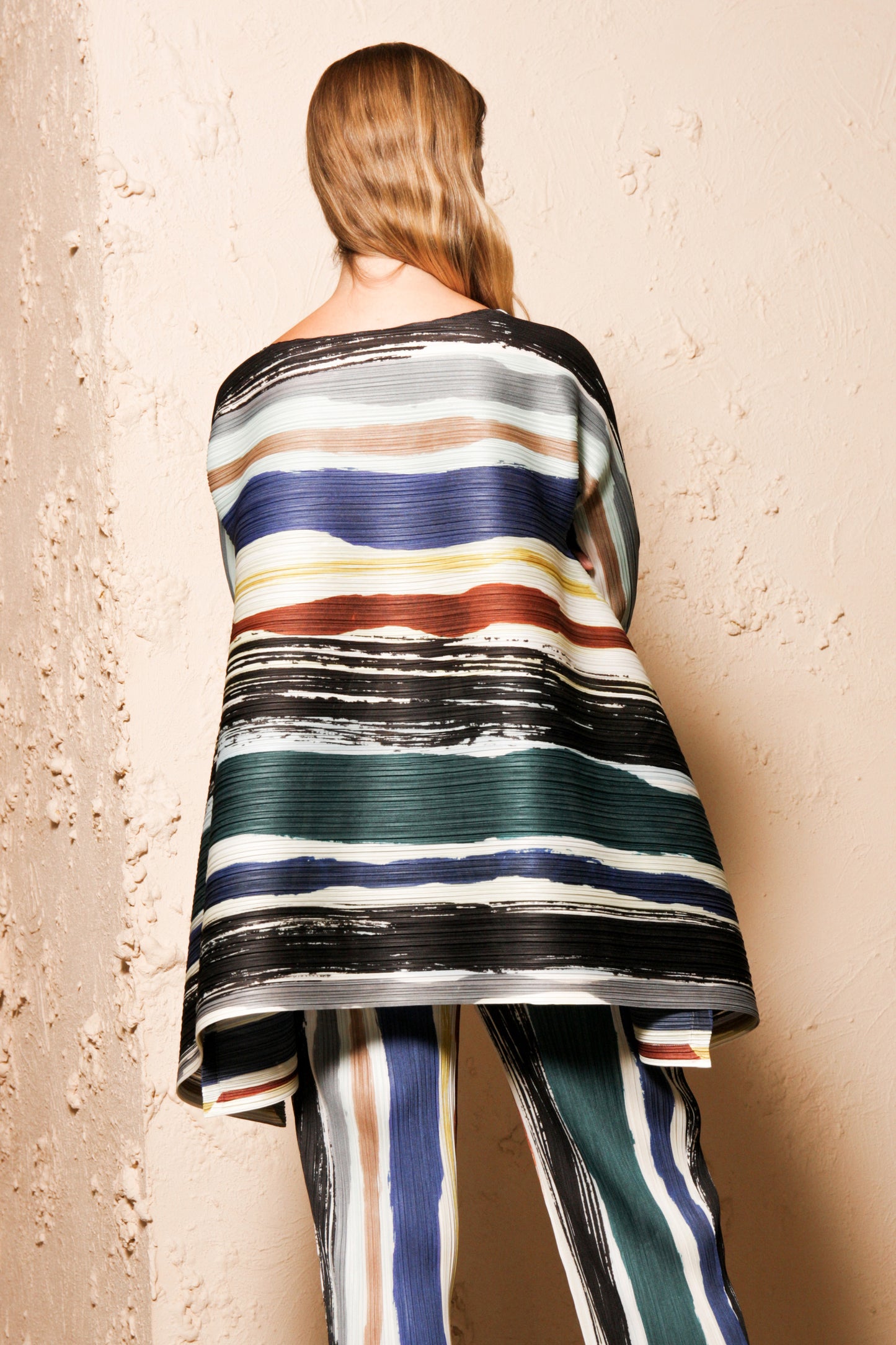 Abstract Striped Dress