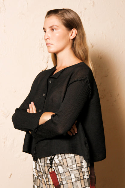 Crepe Blouse Black