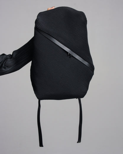 Diagonal Pleat Backpack