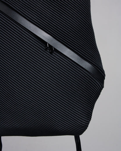 Diagonal Pleat Backpack