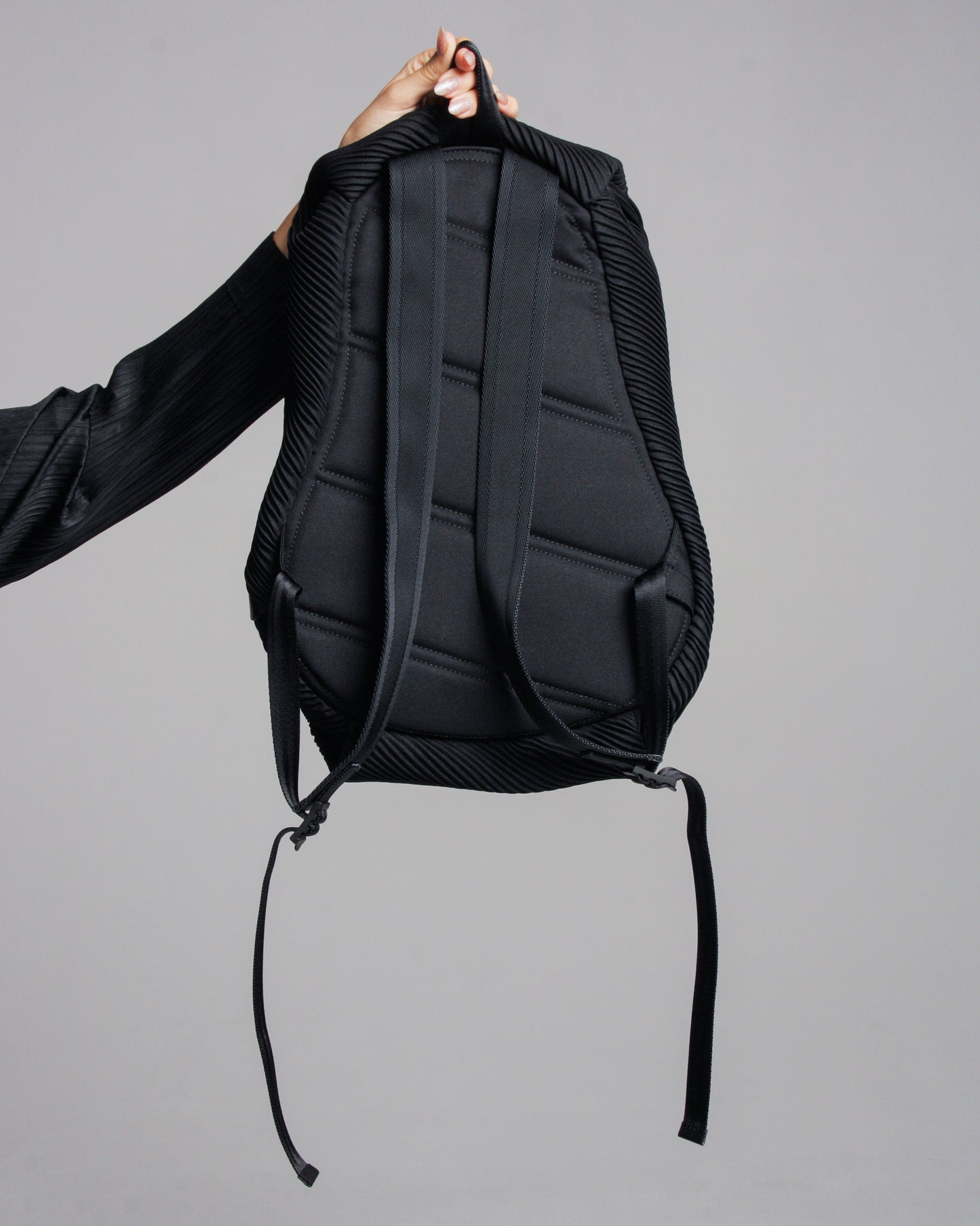 Diagonal Pleat Backpack